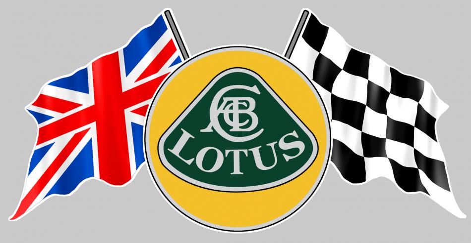 Sticker DRAPEAU DAMIERS LOTUS FA082 : Couleur Course