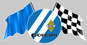 Sticker DRAPEAU DAMIERS GORDINI FA085 : Couleur Course