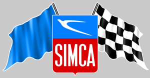 Sticker DRAPEAU DAMIERS SIMCA FA089 : Couleur Course