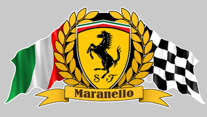 Sticker FERRARI : Couleur Course