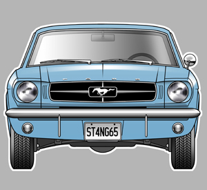 Sticker FORD MUSTANG : Couleur Course