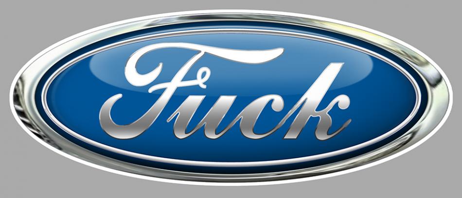 Sticker FORD FUCK : Couleur Course