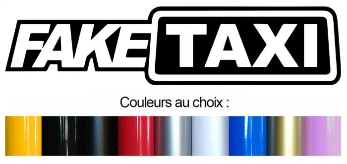 Sticker FAKE TAXI : Couleur Course