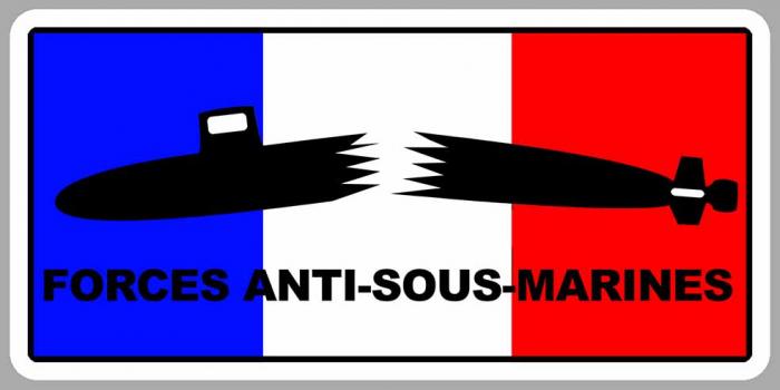 Sticker FORCES ANTI-SOUS-MARINES : Couleur Course