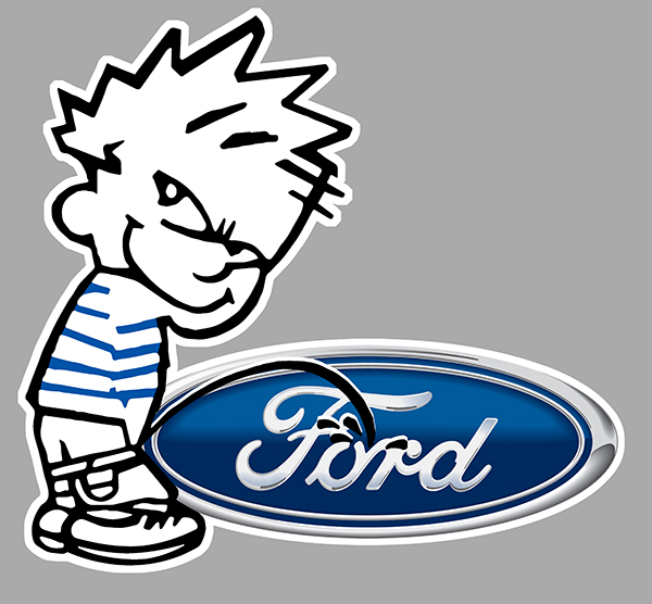 Sticker PISS ON FORD  : Couleur Course