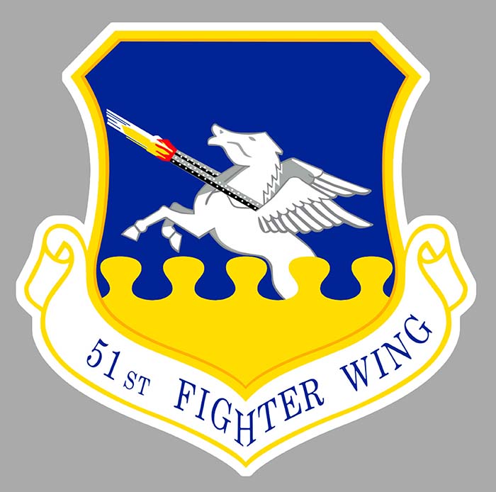 Sticker 51st FIGHTER WING SQUADRON : Couleur Course