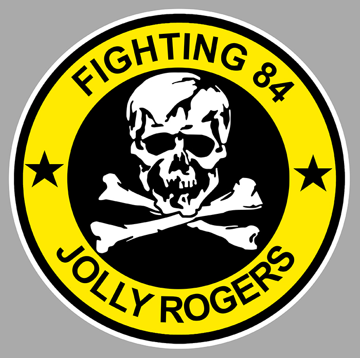 Sticker JOLLY ROGERS FIGHTING 84 : Couleur Course