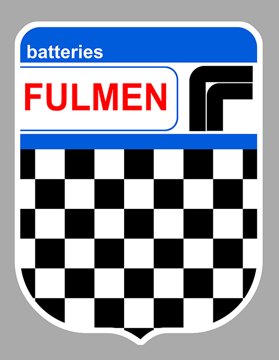 Sticker FULMEN BATTERIES : Couleur Course