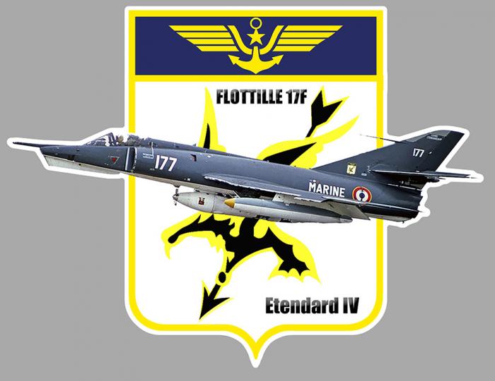 Sticker FLOTTILLE 17F MARINE ETENDARD IV : Couleur Course