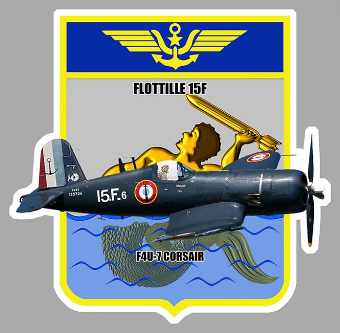 Sticker FLOTTILLE 15F F4U CORSAIR : Couleur Course