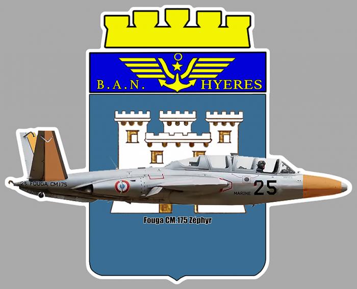 Sticker FOUGA MAGISTER BAN HYERES : Couleur Course