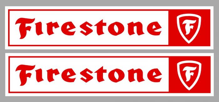 Sticker 2 X FIRESTONE : Couleur Course