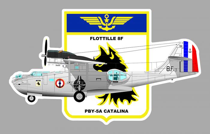 Sticker FLOTTILLE 8F CATALINA : Couleur Course