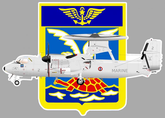 Sticker FLOTTILLE 4F MARINE HAWKEYE : Couleur Course