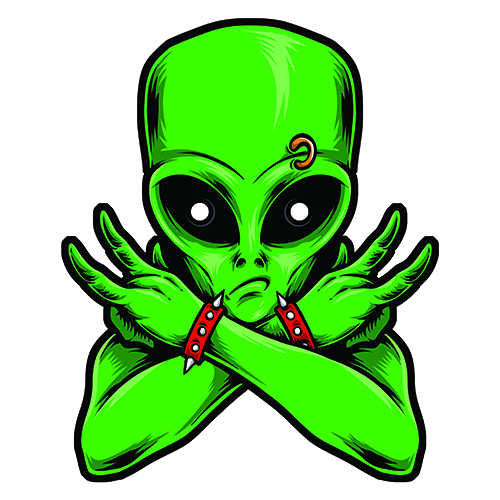 Sticker ALIEN VERT : Couleur Course