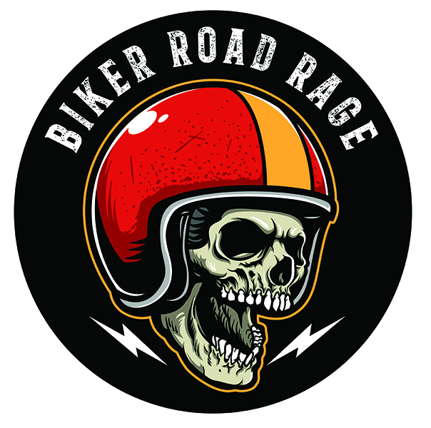 Sticker BIKER TETE DE MORT : Couleur Course