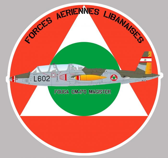 Sticker FOUGA MAGISTER LIBAN : Couleur Course