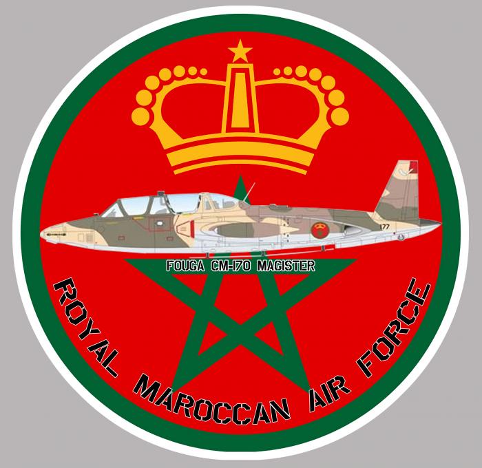 Sticker FOUGA MAGISTER MAROC : Couleur Course