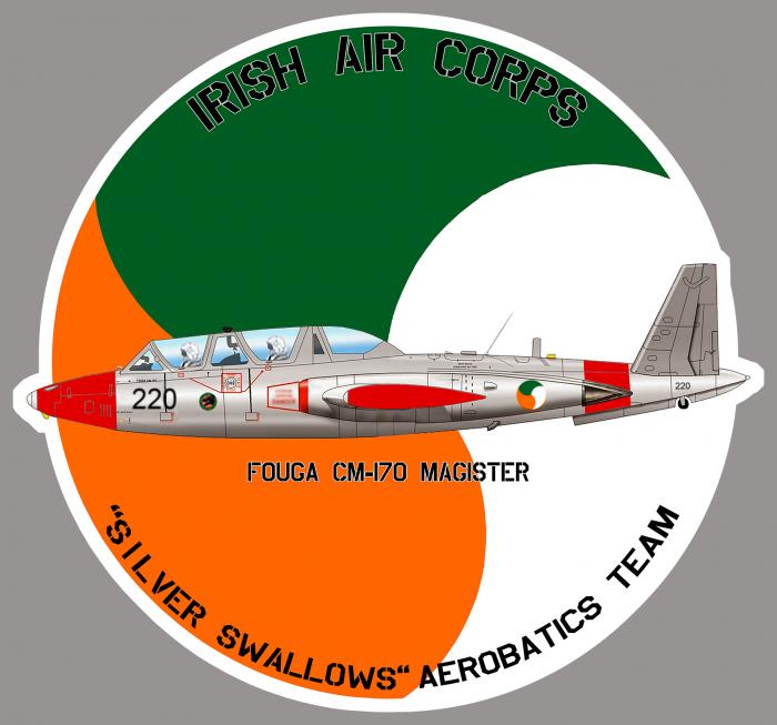 Sticker FOUGA MAGISTER IRLANDE : Couleur Course