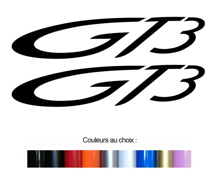 Sticker PORSCHE GT3 : Couleur Course