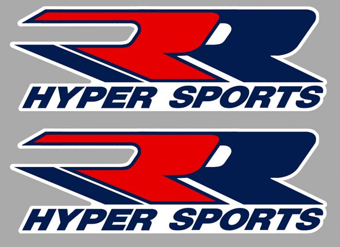 Sticker 2 X SUZUKI GSXR HYPER SPORT : Couleur Course