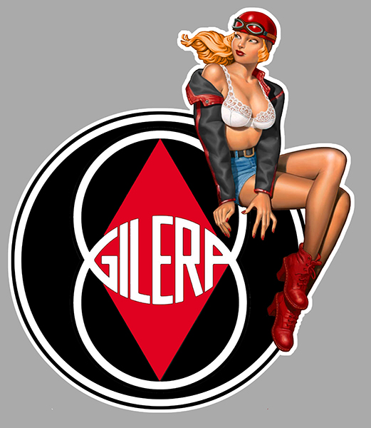 Sticker PINUP GILERA : Couleur Course