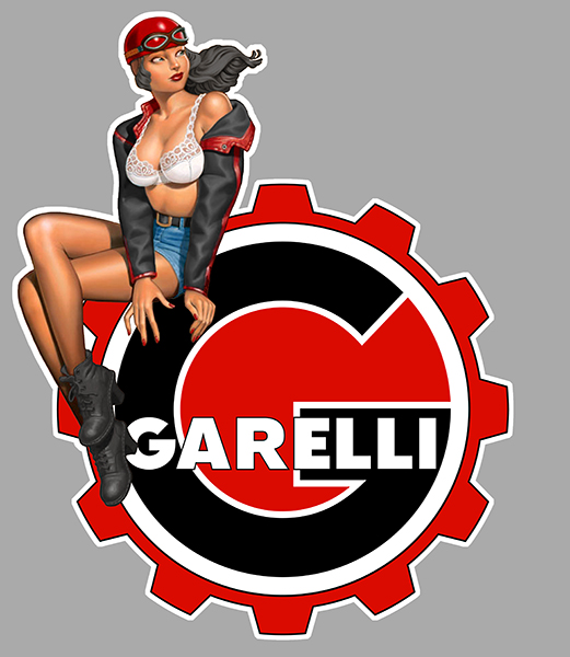 Sticker PINUP GARELLI : Couleur Course