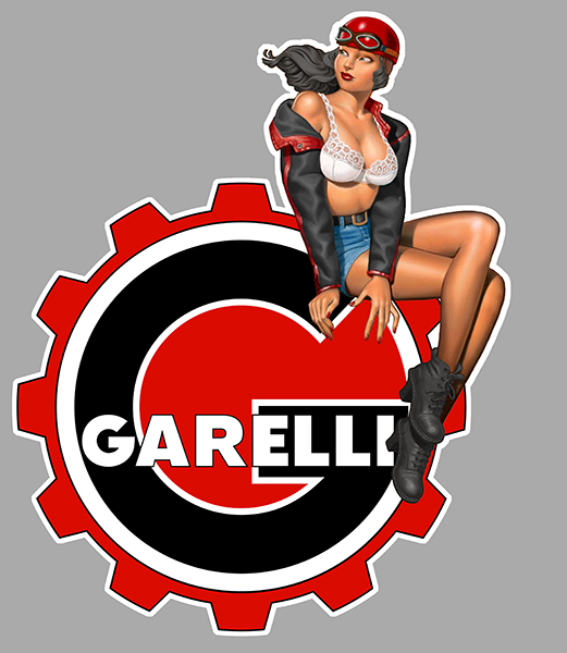 Sticker PINUP GARELLI : Couleur Course