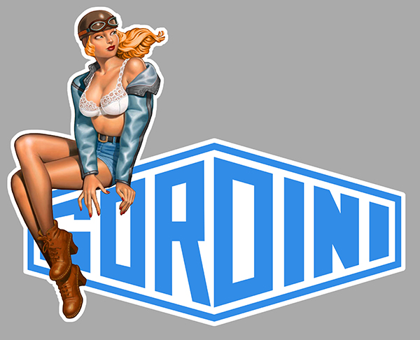 Sticker PINUP GORDINI : Couleur Course