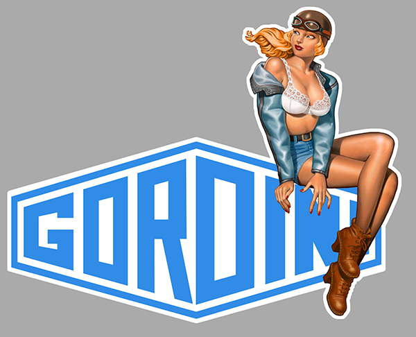 Sticker PINUP GORDINI : Couleur Course