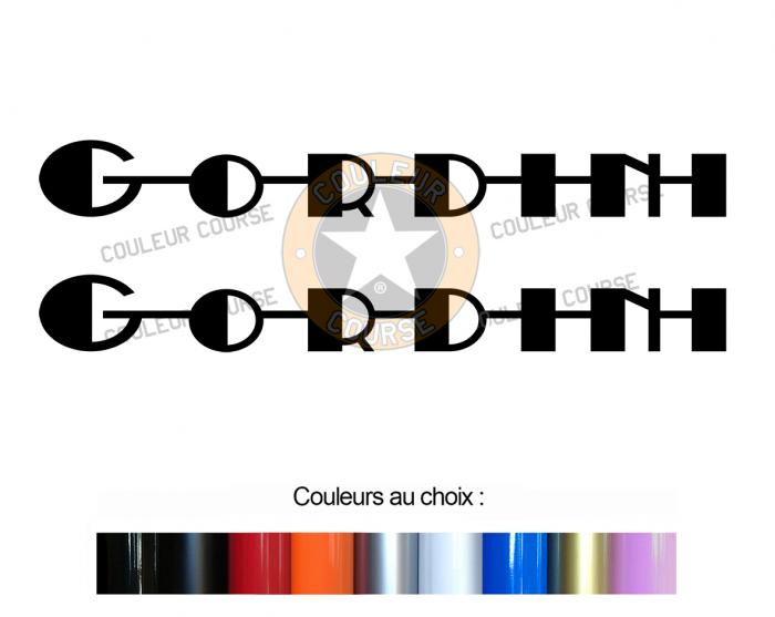 Sticker 2 X GORDINI : Couleur Course
