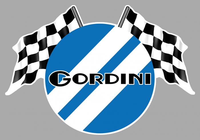 Sticker DRAPEAU DAMIERS GORDINI : Couleur Course