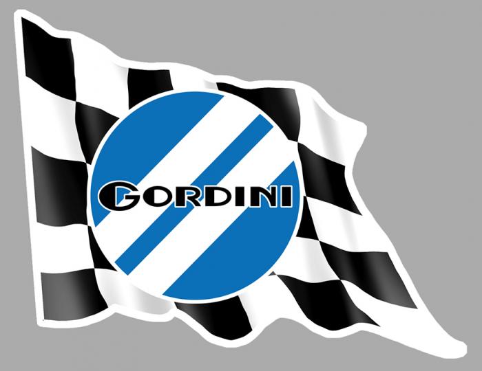 Sticker DRAPEAU GORDINI : Couleur Course