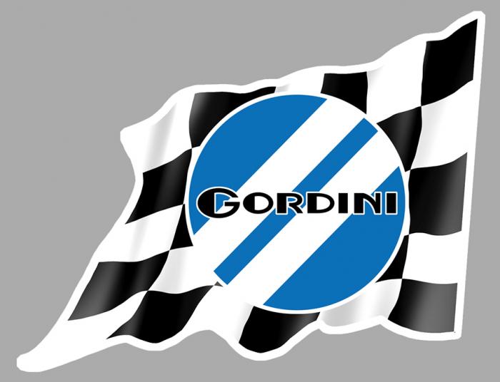 Sticker DRAPEAU GORDINI : Couleur Course