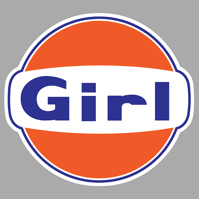 Sticker GIRL GULF : Couleur Course