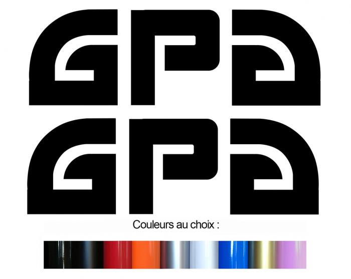 Sticker 2 X GPA CASQUES : Couleur Course