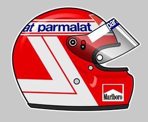 Sticker NIKI LAUDA  : Couleur Course