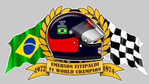 Sticker EMERSON FITTIPALDI  : Couleur Course