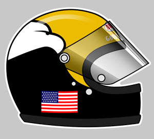 Sticker KENNY ROBERTS Sr.  : Couleur Course