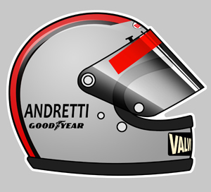 Sticker MARIO ANDRETTI : Couleur Course