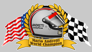 Sticker MARIO ANDRETTI : Couleur Course