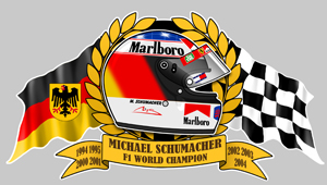 Sticker MICHAEL SCHUMACHER : Couleur Course