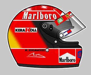 Sticker MICHAEL SCHUMACHER : Couleur Course