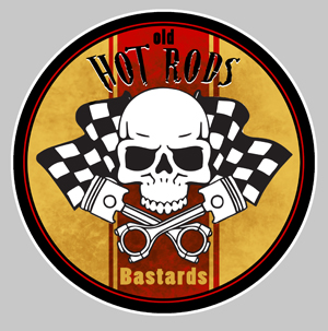 Sticker HOT ROD BASTARDS HA069 : Couleur Course