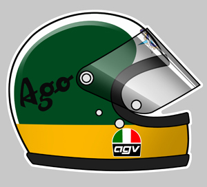 Sticker GIACOMO AGOSTINI  : Couleur Course