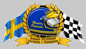 Sticker RONNIE PETERSON : Couleur Course