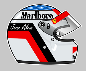 Sticker JEAN ALESI : Couleur Course