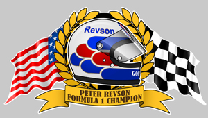 Sticker PETER REVSON  : Couleur Course