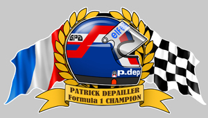 Sticker PATRICK DEPAILLER : Couleur Course