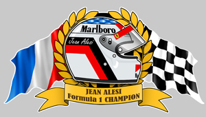 Sticker JEAN ALESI : Couleur Course